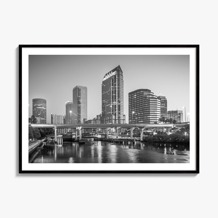 Tampa Photo Poster, framed poster mockup, white border