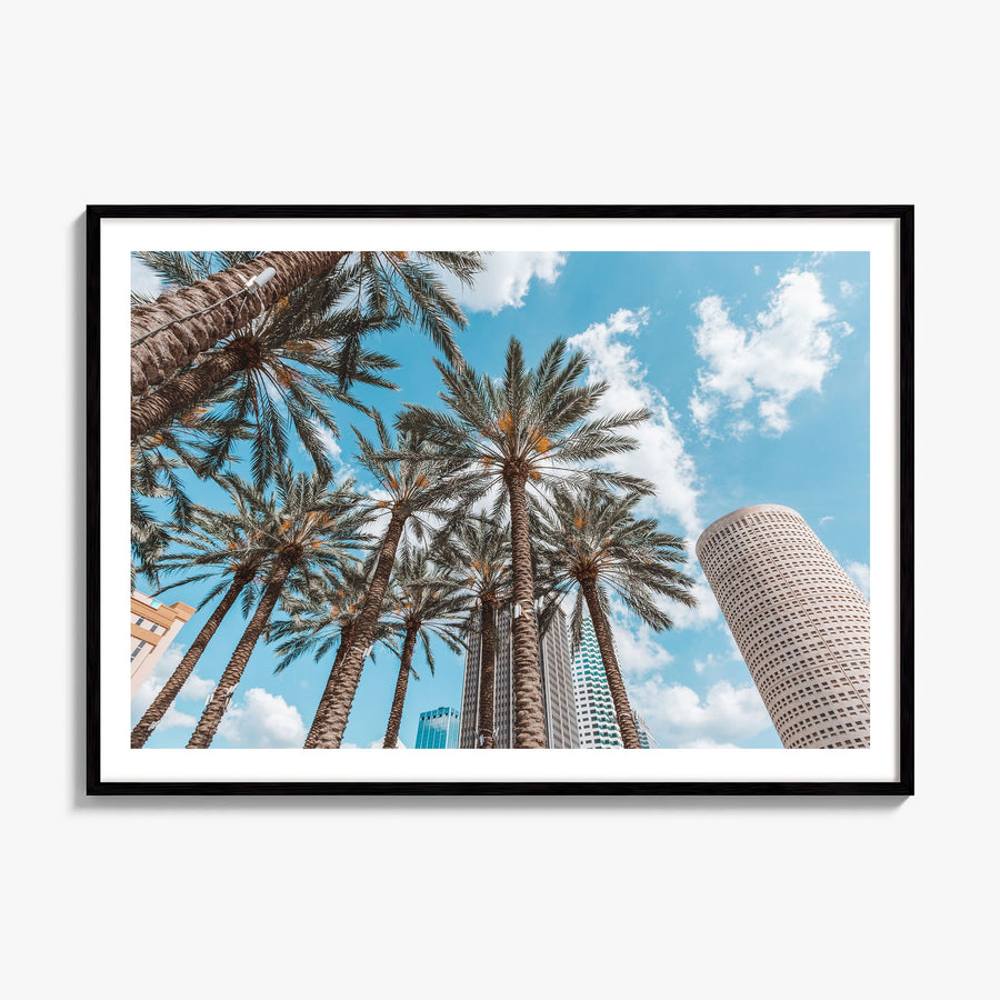 Tampa Photo Poster, framed poster mockup, white border