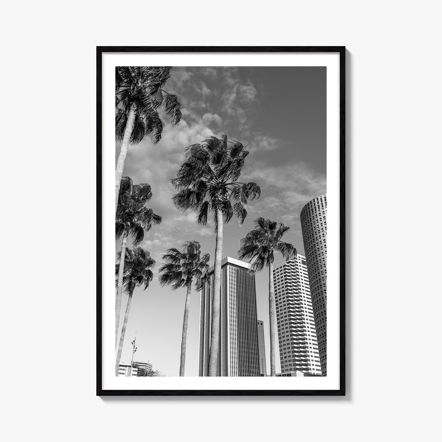 Tampa no. 3 black & white photo poster of Florida, USA – vertical wall art, unframed print shown in interior mockup