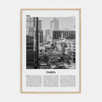 Tampa No 4 Poster Natural Wood / 8x12 in Nbourhood Travel B&W Poster