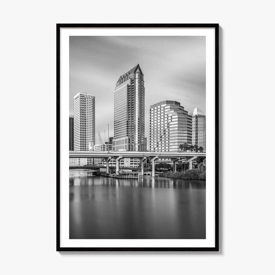 Tampa Photo No 1 Poster, framed poster mockup, white border