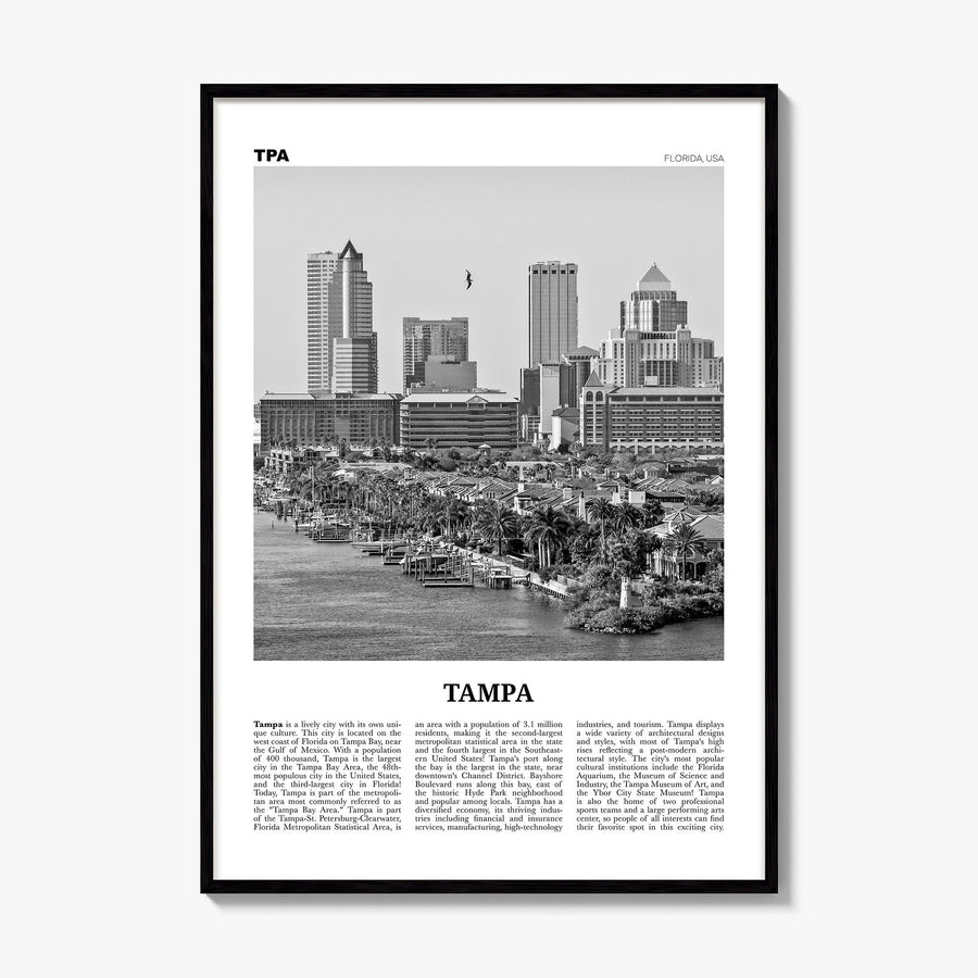 Tampa Newspaper No 1 Poster, framed poster mockup