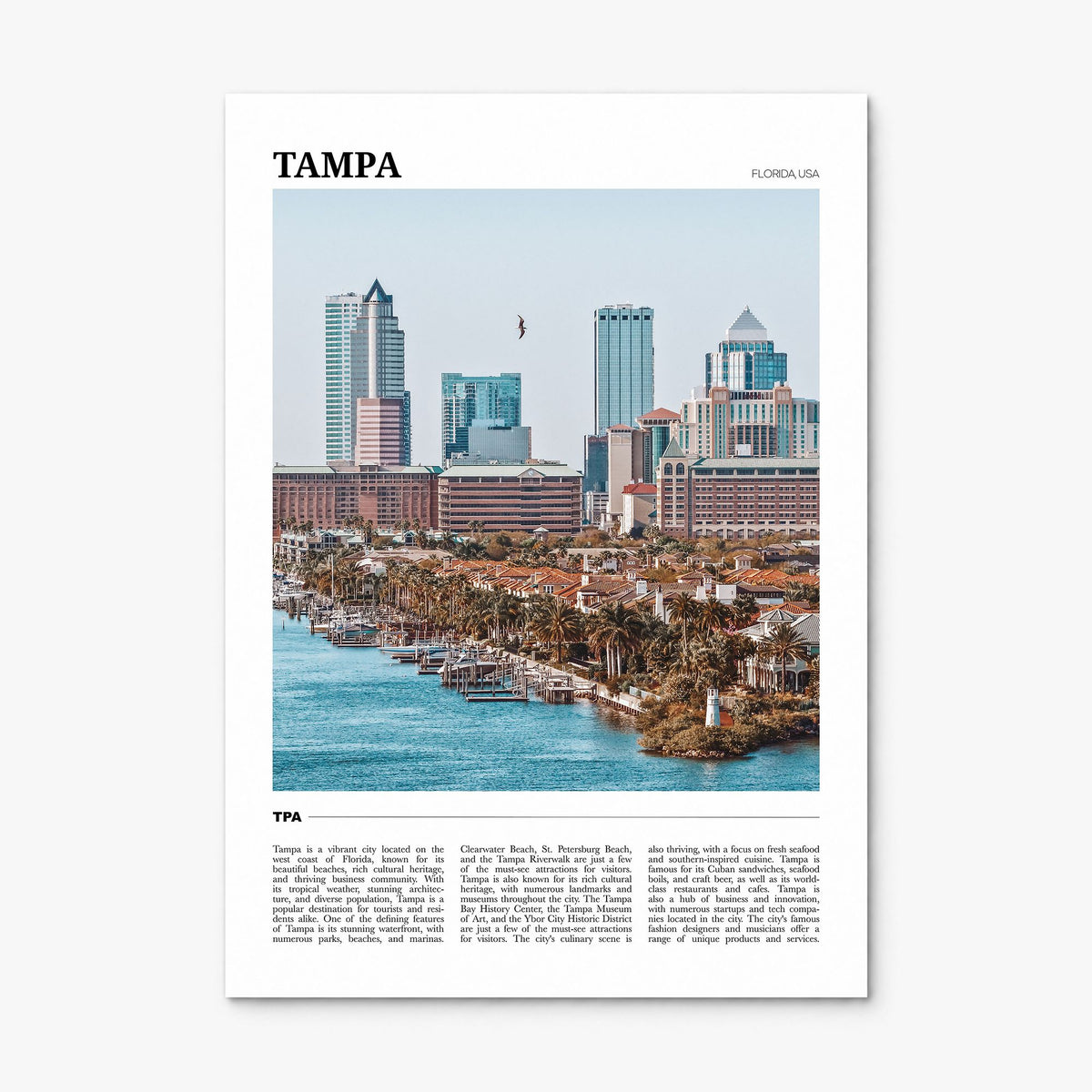 Tampa Travel No 2 Poster, print only (unframed)