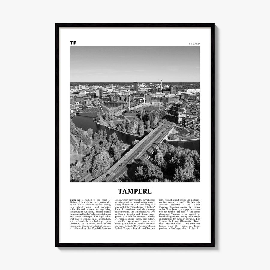 Tampere Newspaper Poster, framed poster mockup