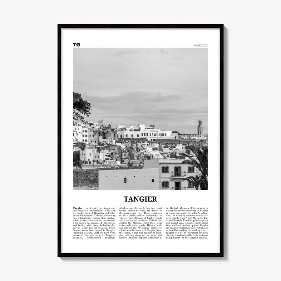 Tangier Newspaper Poster, framed poster mockup