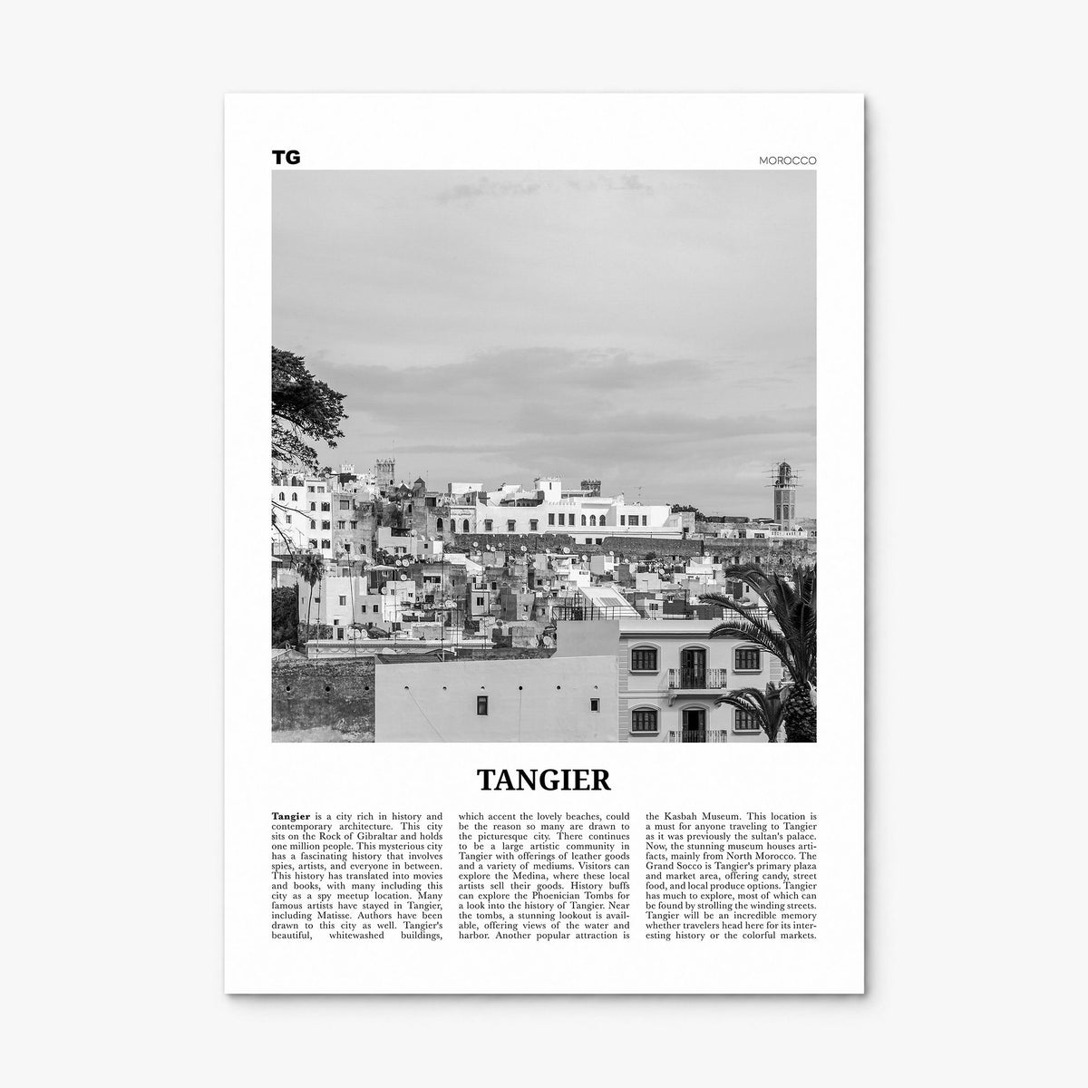 Tangier Newspaper Poster, print only (unframed)