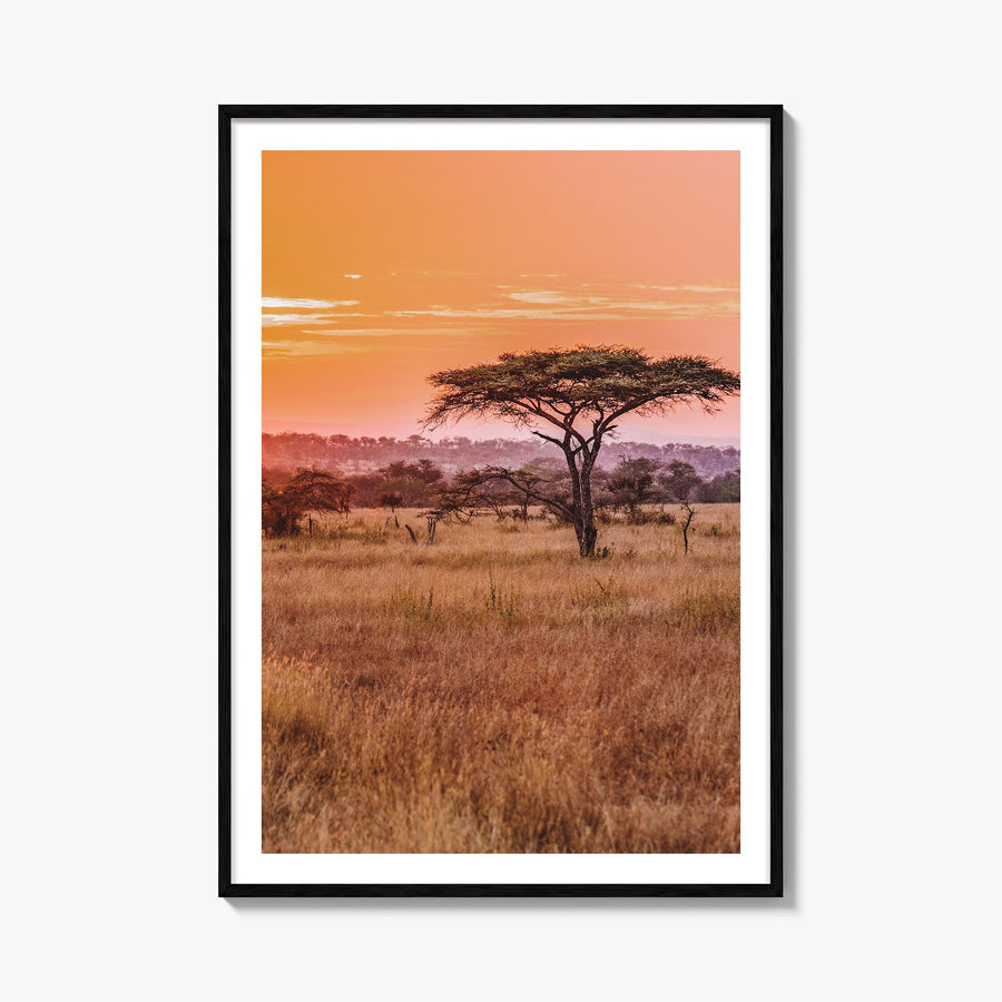 Tanzania colorful photo poster of Africa – vertical wall art, unframed print shown in interior mockup