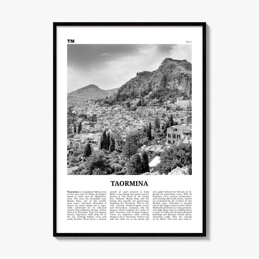 Taormina Newspaper Poster, framed poster mockup
