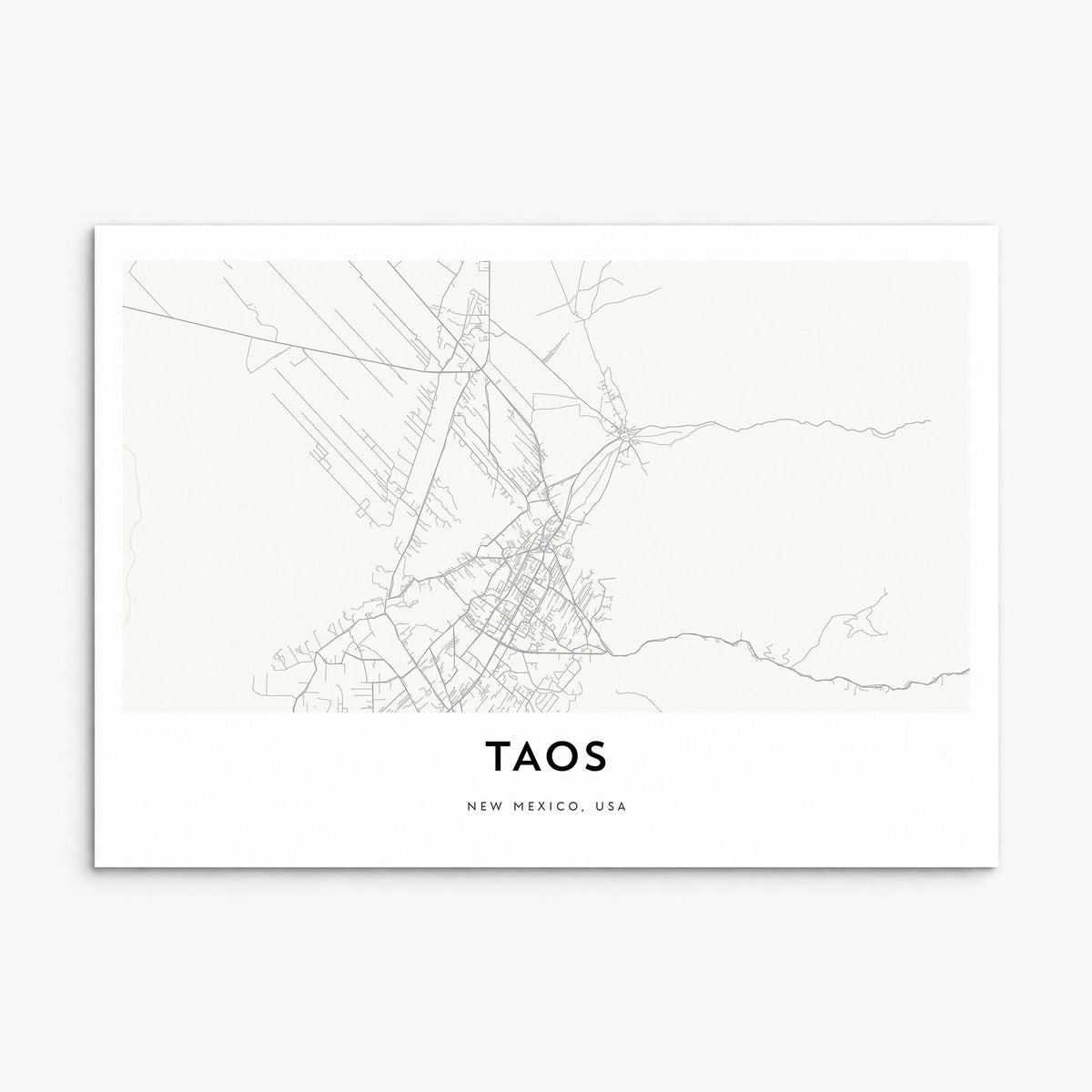 Taos Map Poster, print only (unframed)