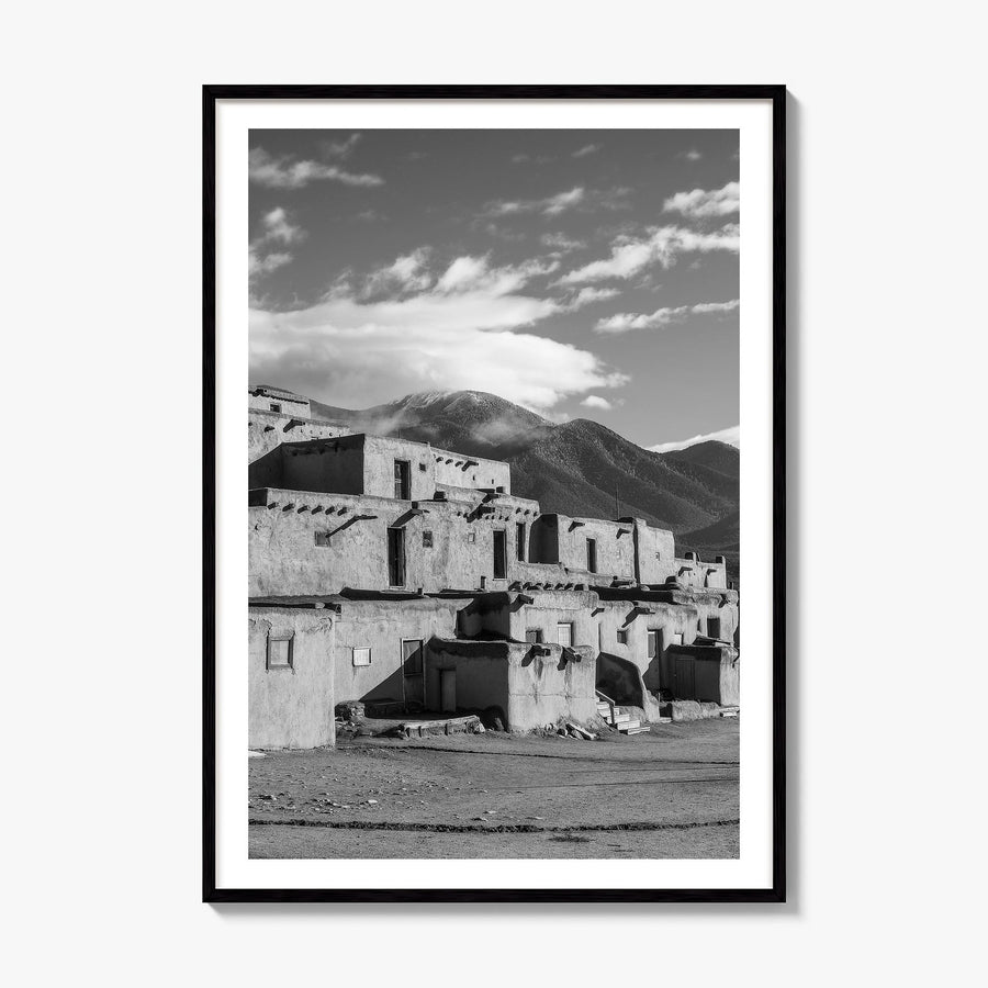 Taos Photo Poster, framed poster mockup, white border