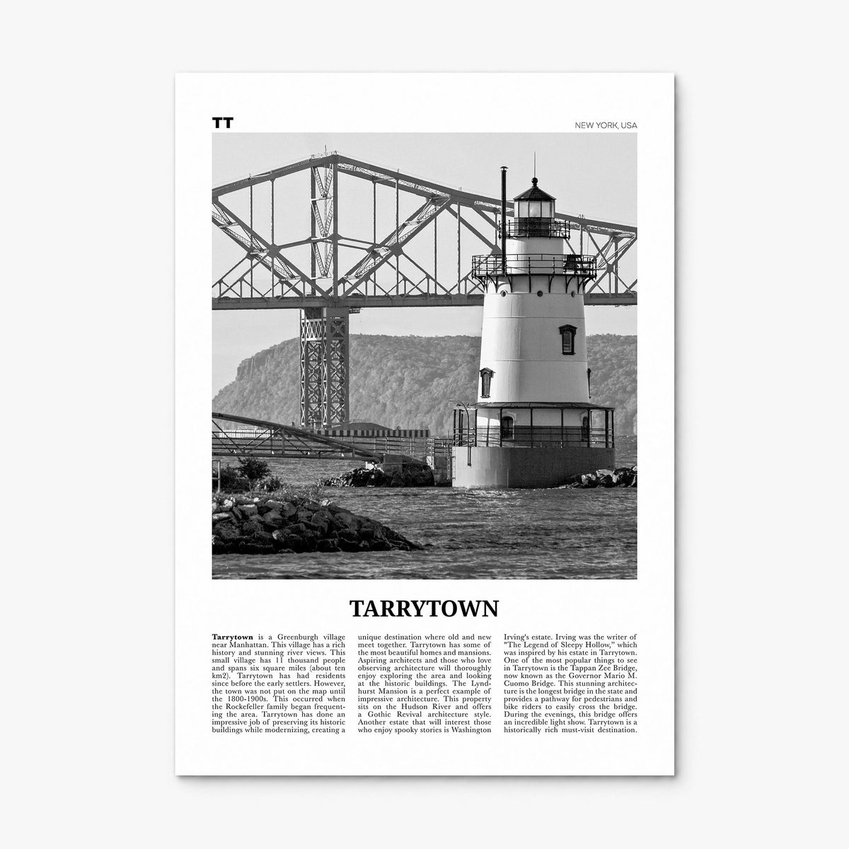 Tarrytown Newspaper Poster, print only (unframed)
