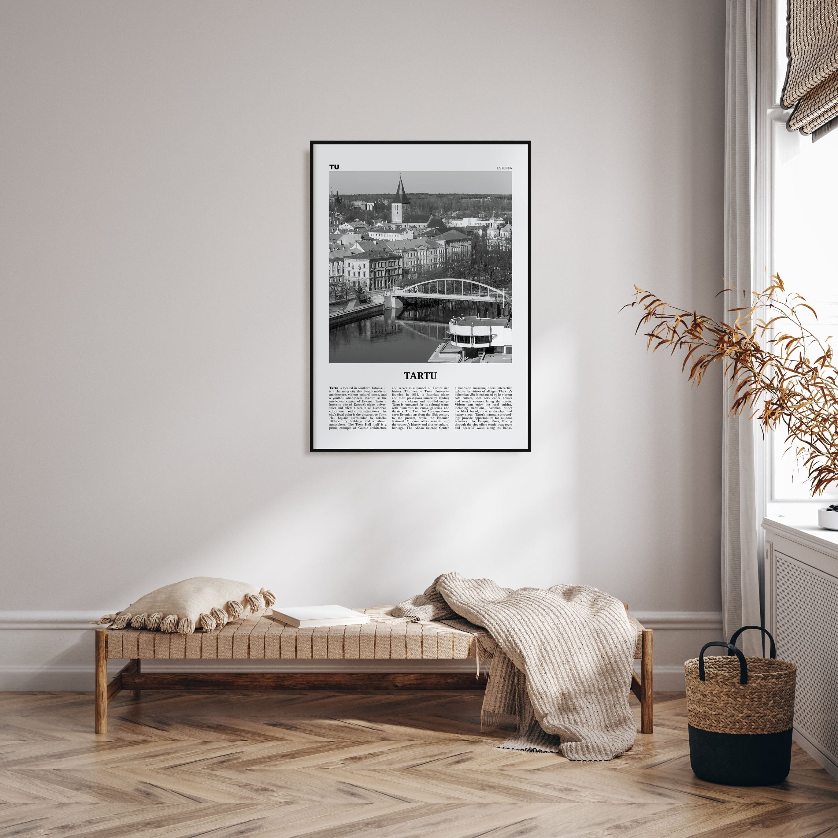 Tartu Poster Nbourhood Travel B&W Poster