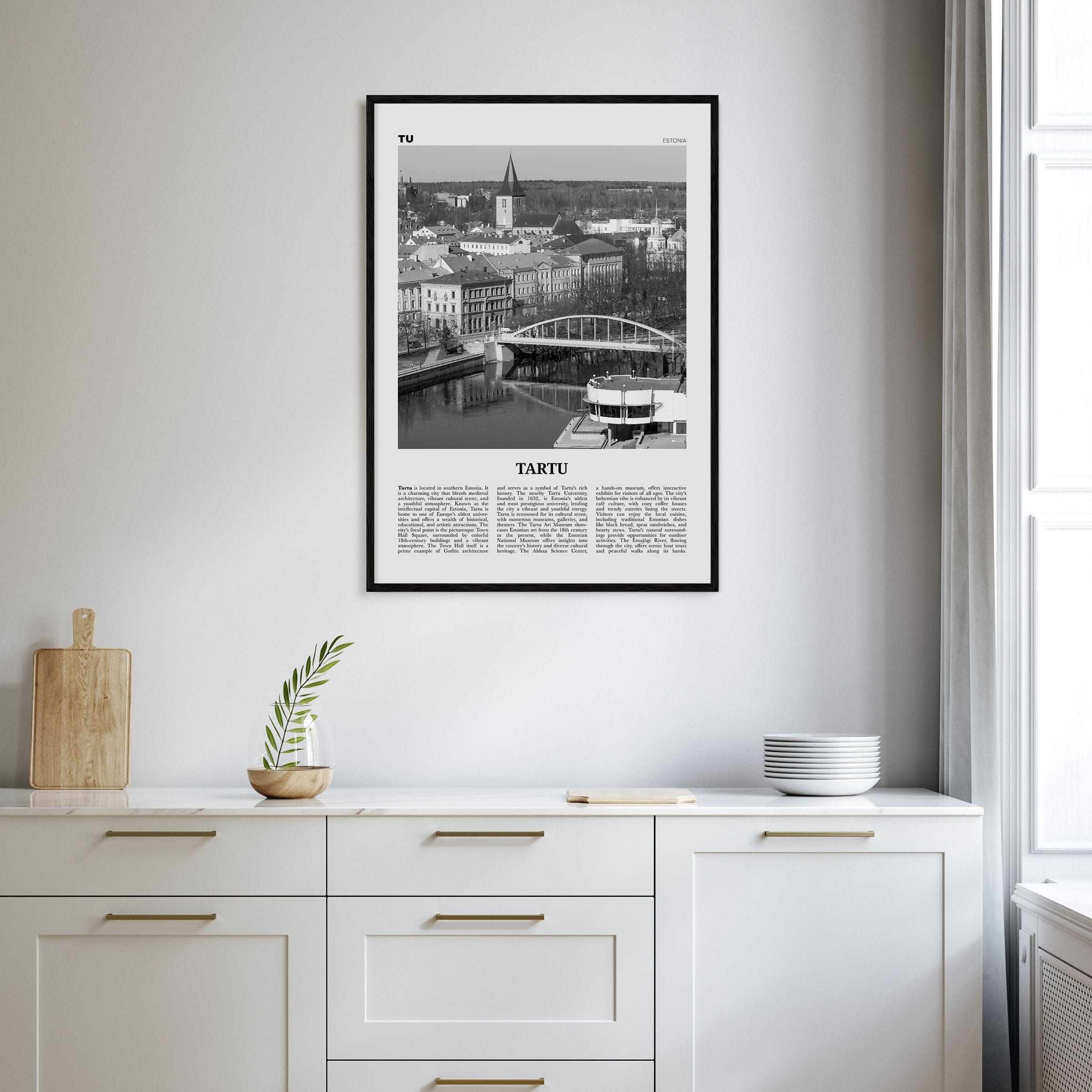 Tartu Poster Nbourhood Travel B&W Poster