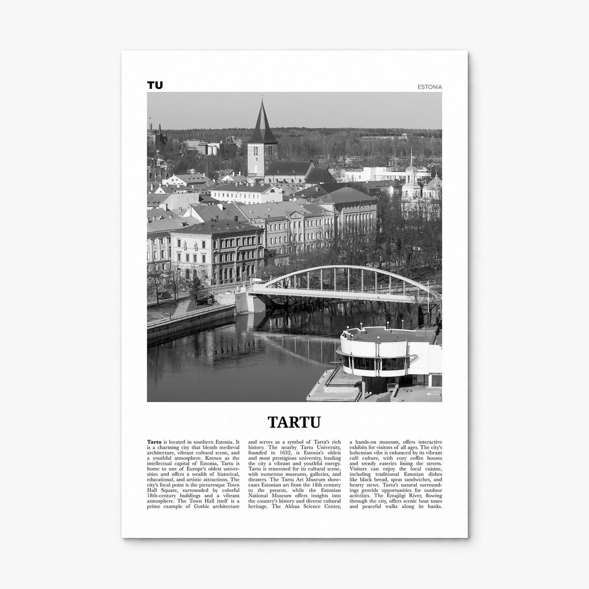 Tartu Newspaper Poster, print only (unframed)
