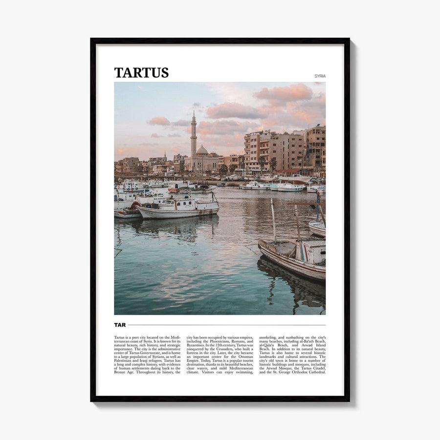Tartus Travel Poster, framed poster mockup