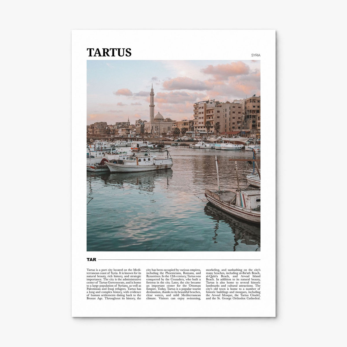 Tartus Travel Poster, print only (unframed)