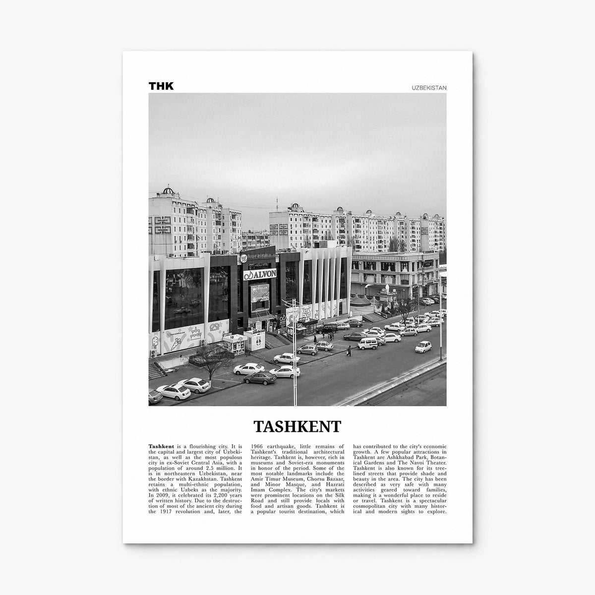 Tashkent Newspaper Poster, print only (unframed)