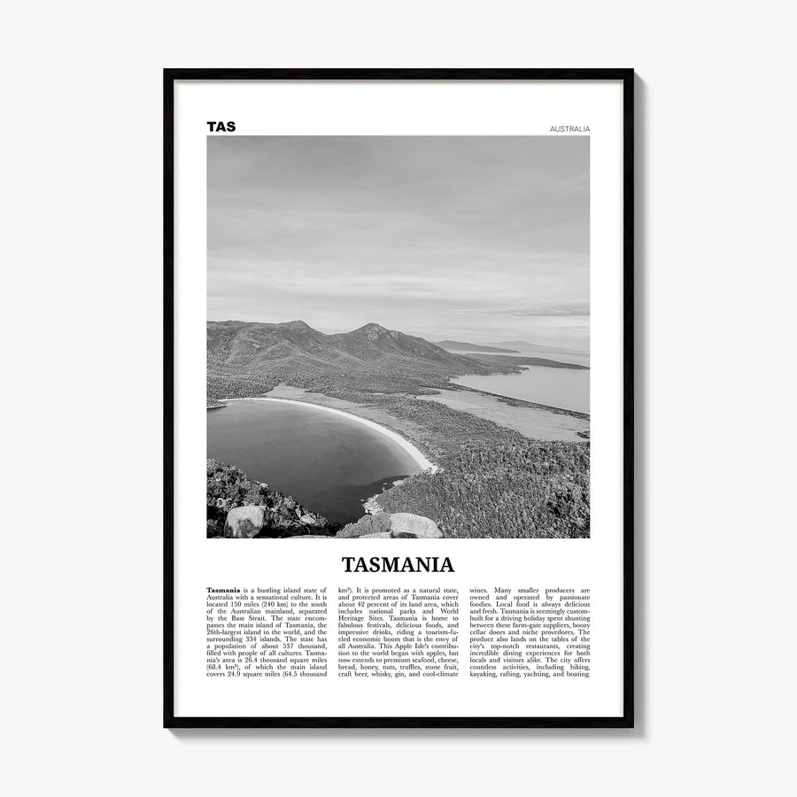 Tasmania Newspaper No 1 Poster, framed poster mockup