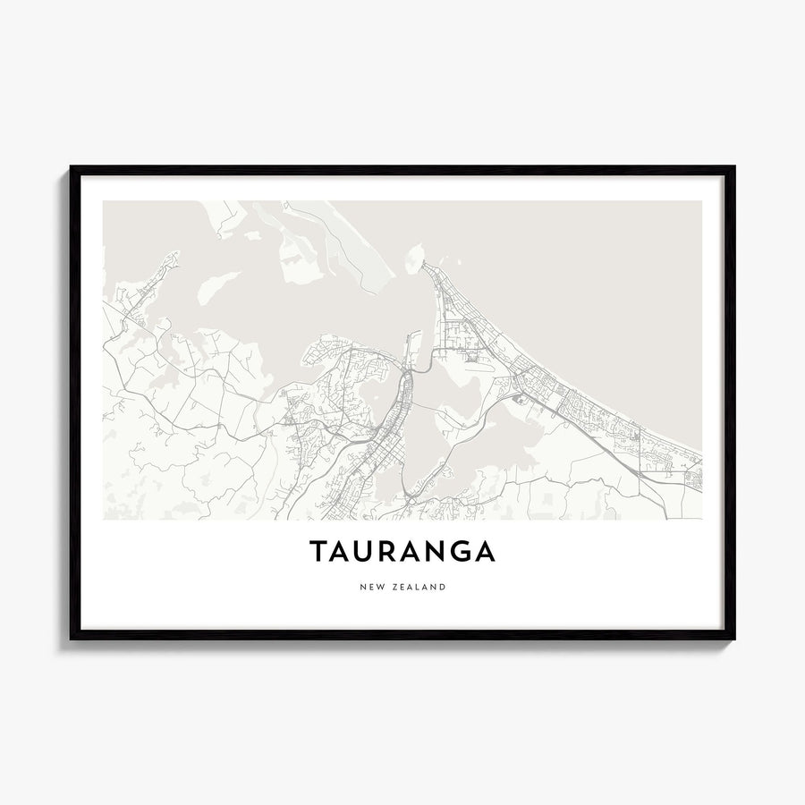Tauranga Map Poster, framed poster mockup