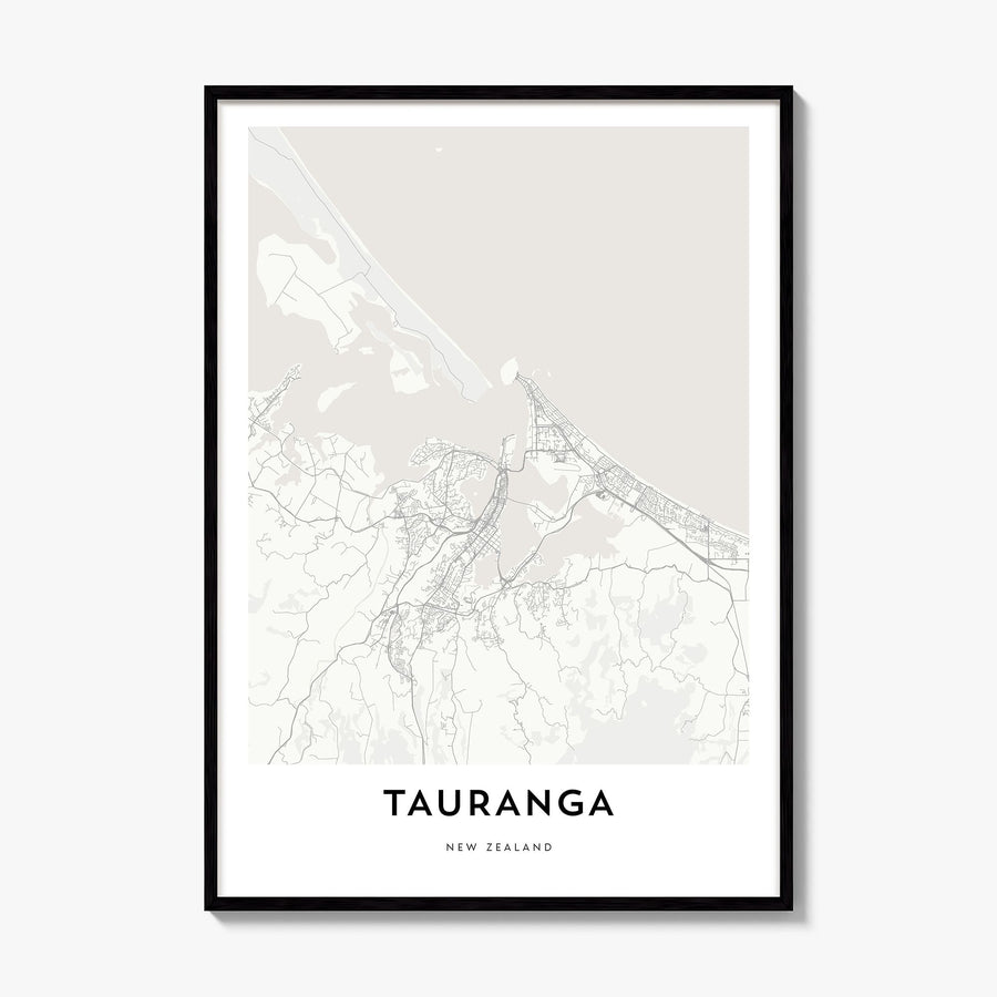 Tauranga Map Poster, framed poster mockup
