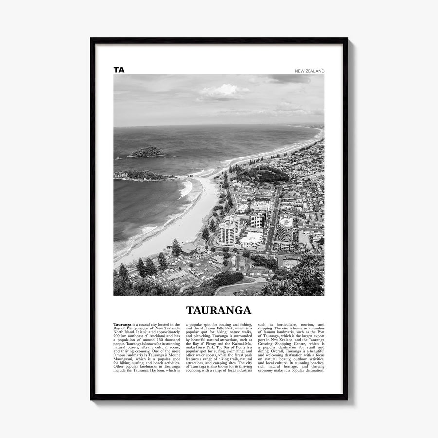 Tauranga Newspaper Poster, framed poster mockup