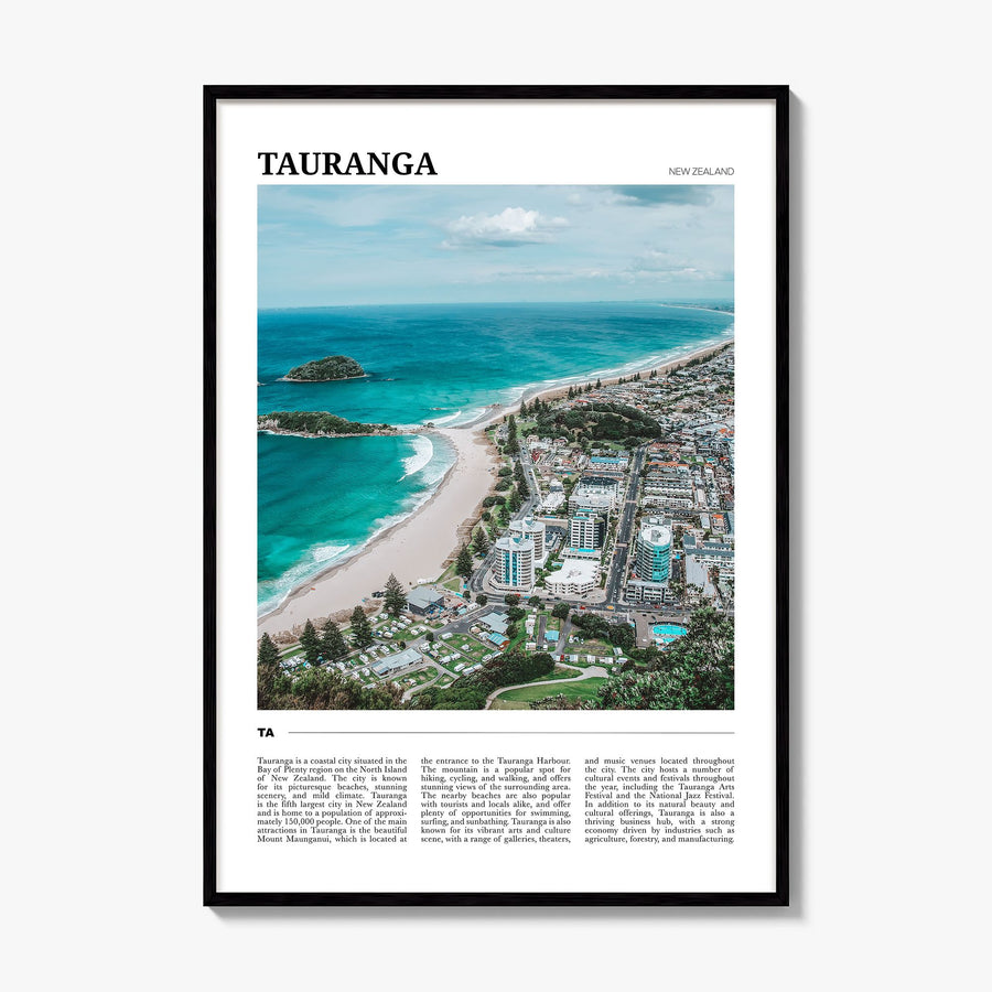 Tauranga Travel Poster, framed poster mockup