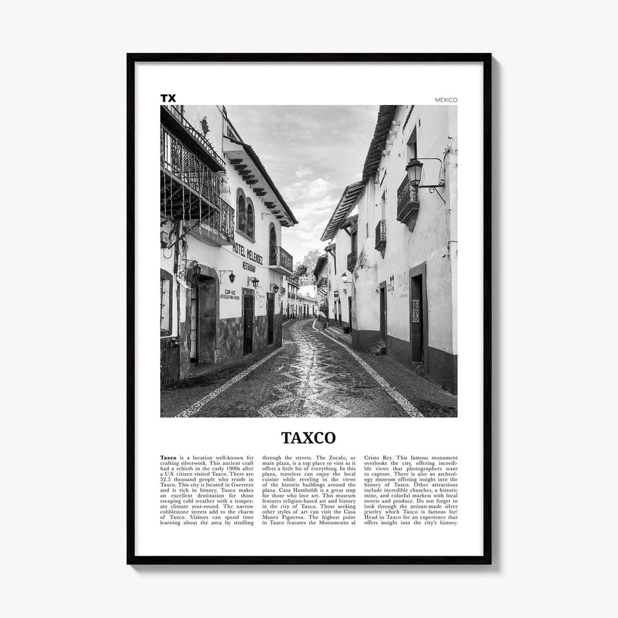 Taxco Newspaper Poster, framed poster mockup