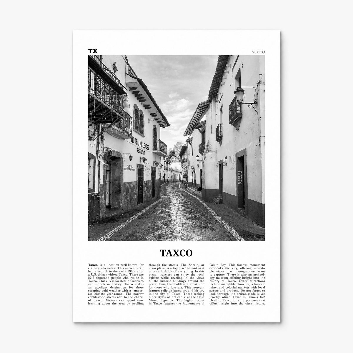 Taxco Newspaper Poster, print only (unframed)
