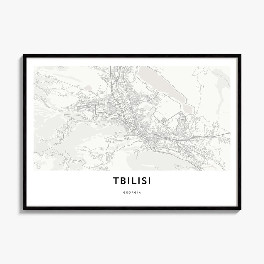 Tbilisi Map Poster, framed poster mockup