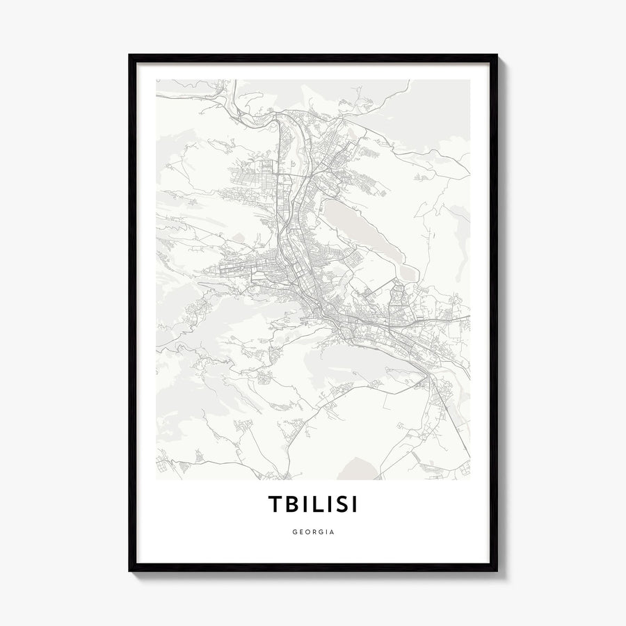 Tbilisi Map Poster, framed poster mockup