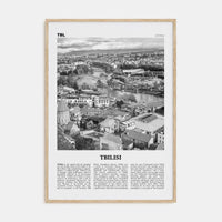 Tbilisi Poster Natural Wood / 8x12 in Nbourhood Travel B&W Poster