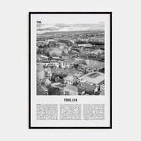 Tbilisi Poster Black Wood / 8x12 in Nbourhood Travel B&W Poster