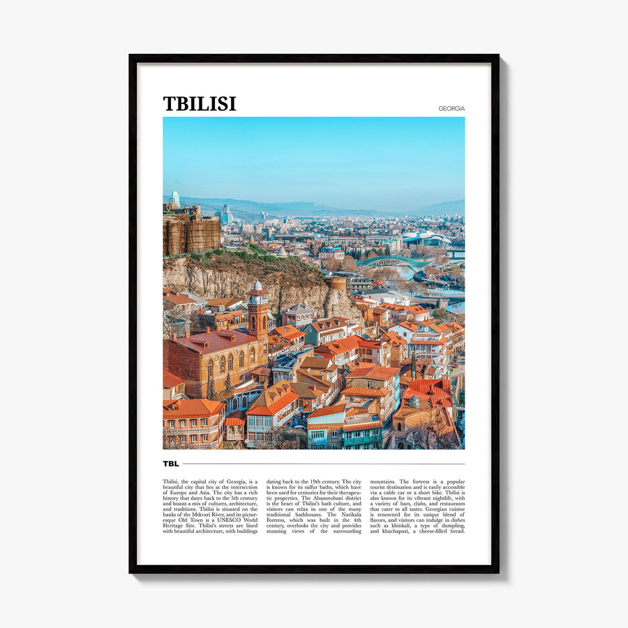 Tbilisi Travel Poster, framed poster mockup