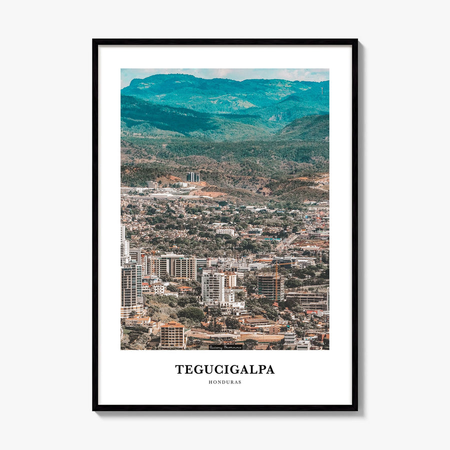 Tegucigalpa Classic Poster, framed poster mockup