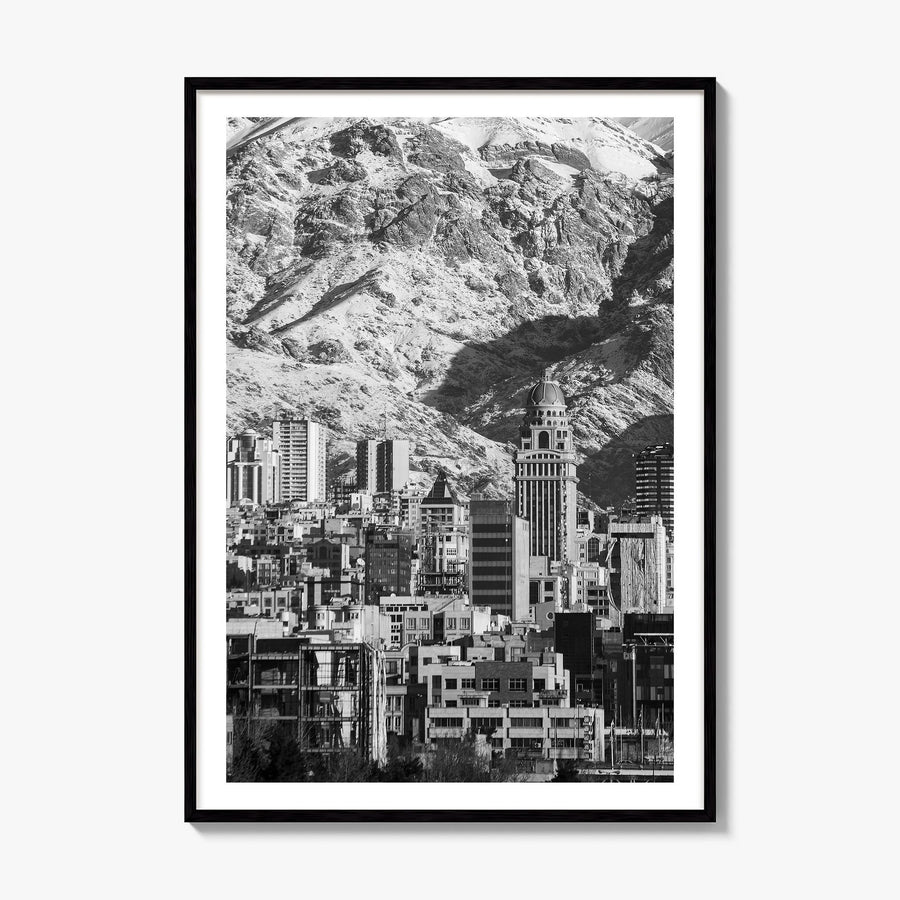 Tehran Photo Poster, framed poster mockup, white border