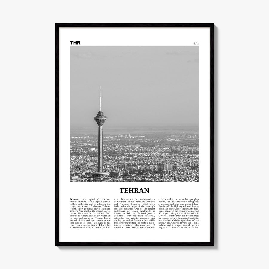 Tehran Newspaper Poster, framed poster mockup