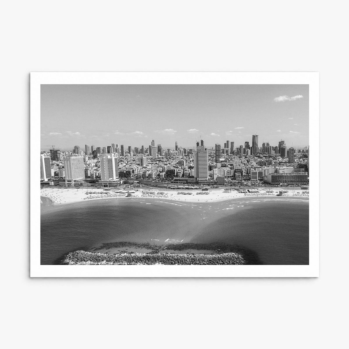 Tel Aviv Photo Poster, print only (unframed), white border