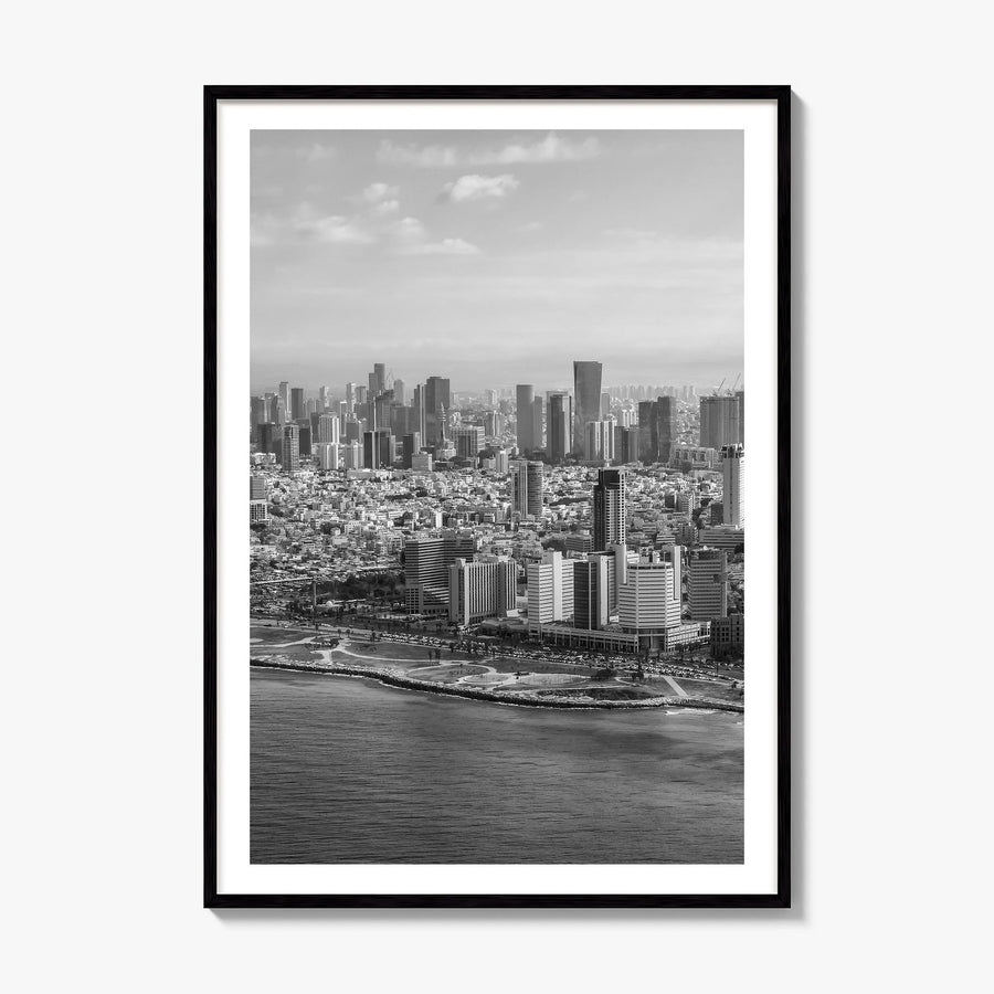 Tel Aviv Photo No 1 Poster, framed poster mockup, white border