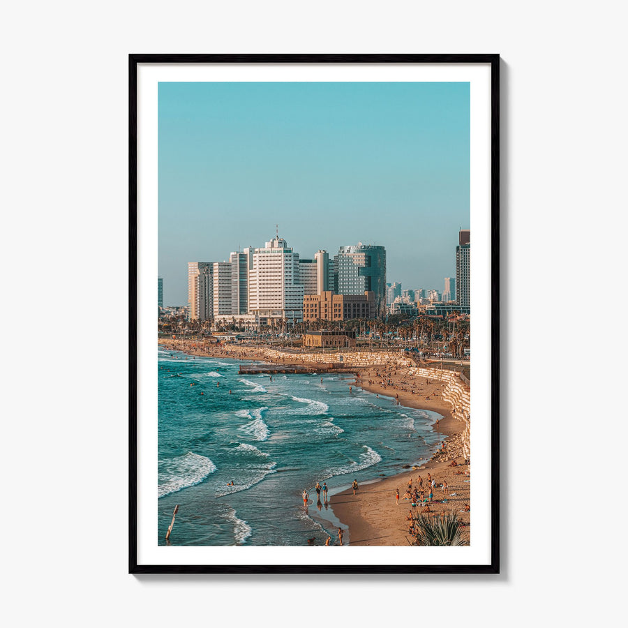 Tel Aviv Photo No 1 Poster, framed poster mockup, white border