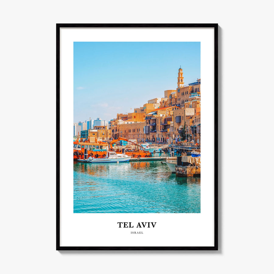 Tel Aviv Classic Poster, framed poster mockup