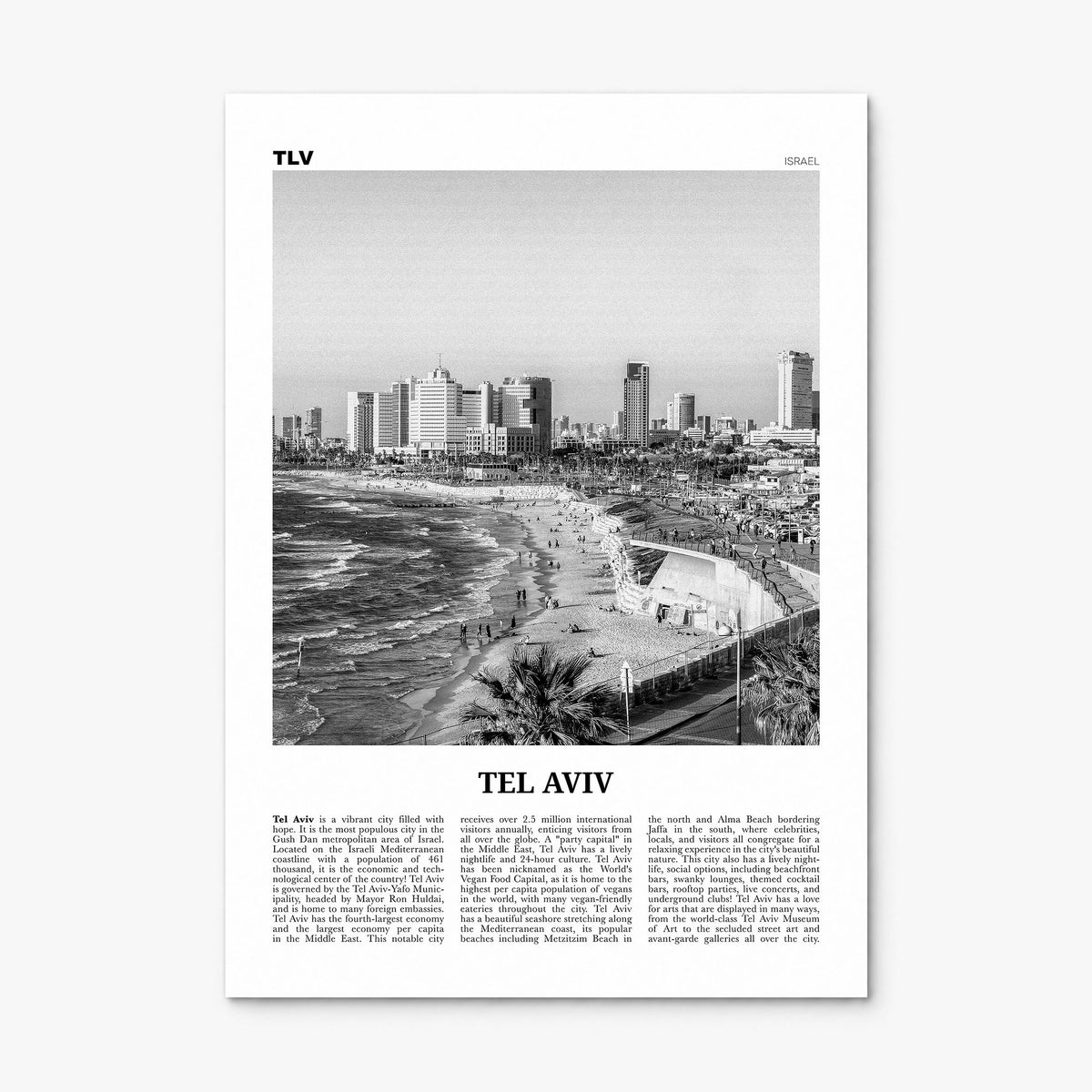 Tel Aviv Newspaper No 1 Poster, print only (unframed)