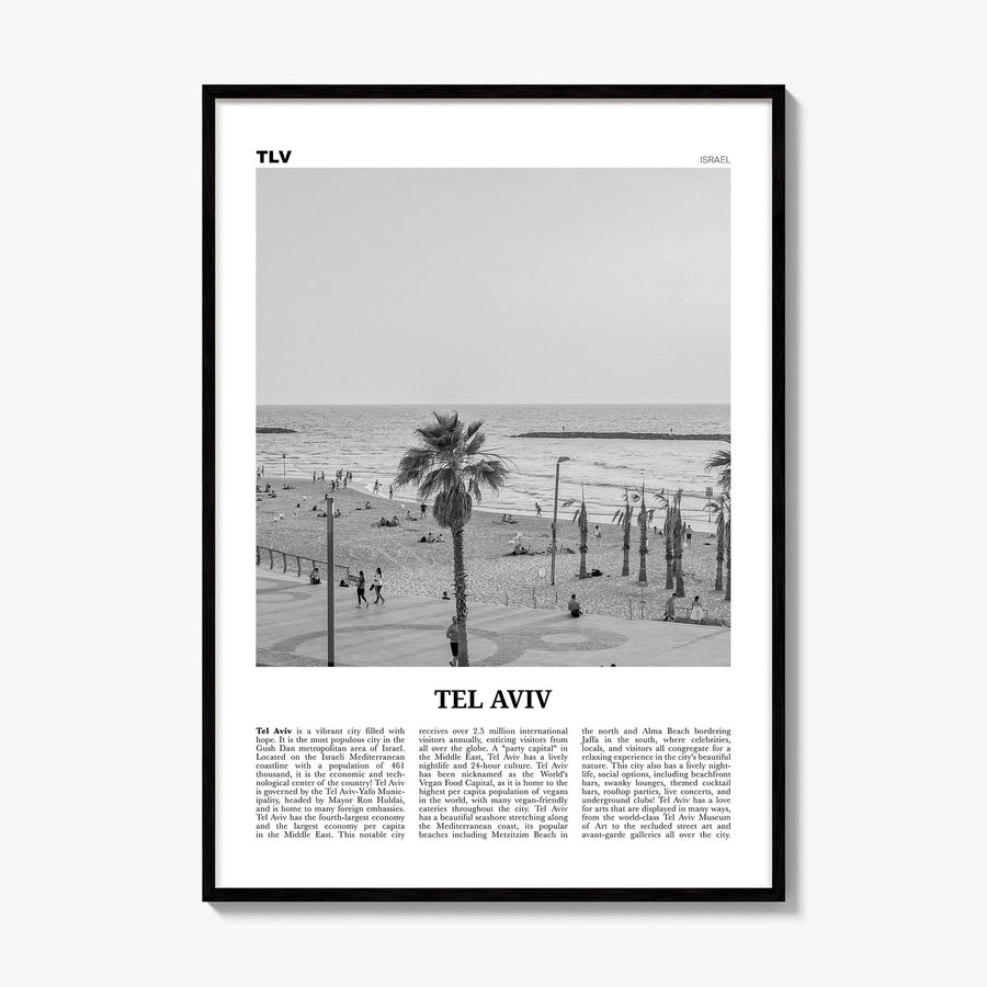 Tel Aviv Newspaper No 3 Poster, framed poster mockup