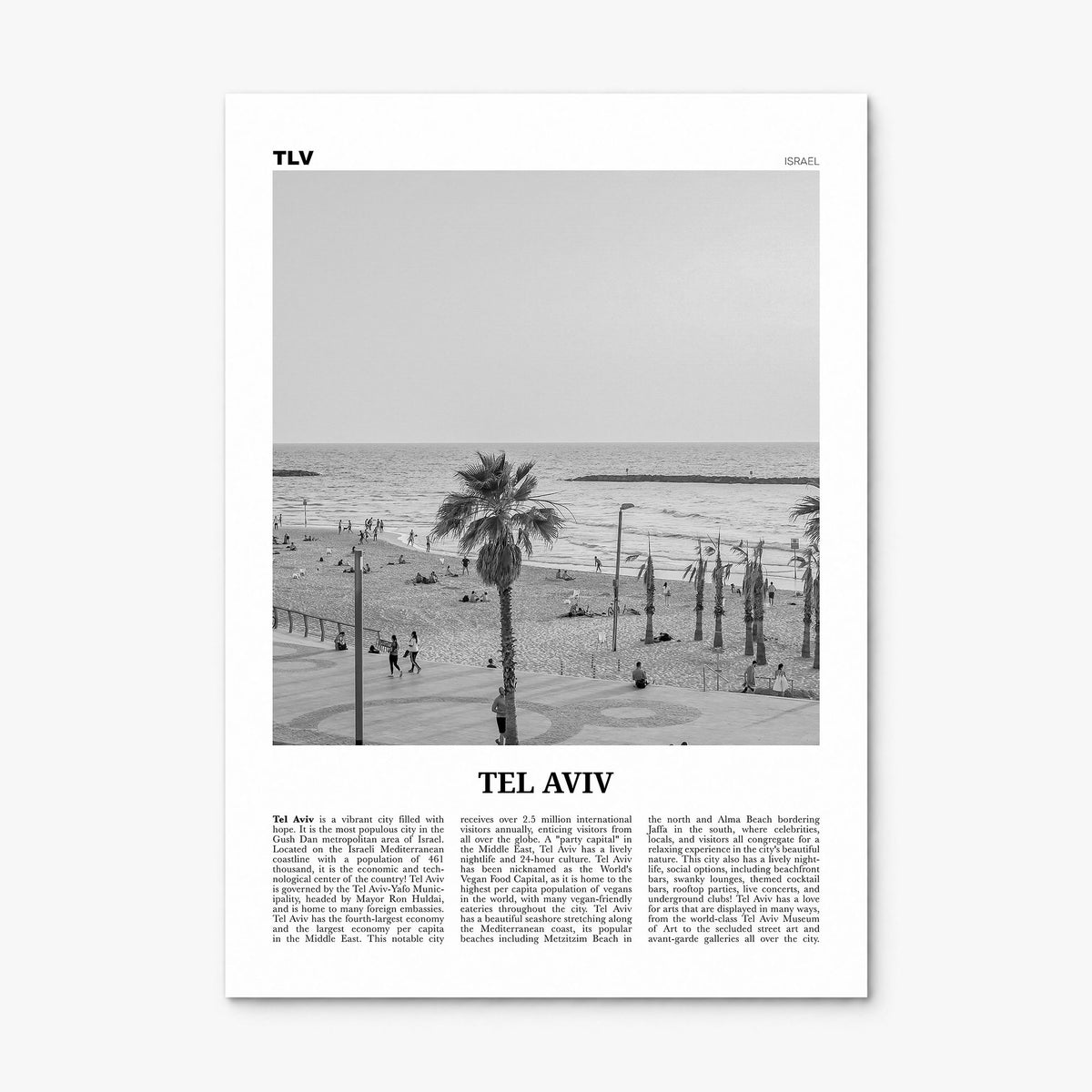 Tel Aviv Newspaper No 3 Poster, print only (unframed)