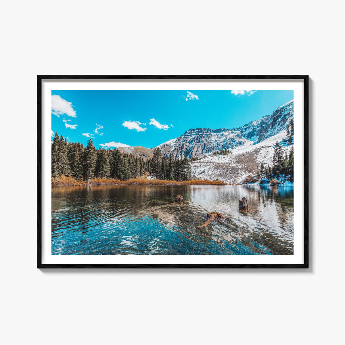 Telluride colorful photo poster of Colorado, USA – horizontal wall art, unframed print shown in interior mockup