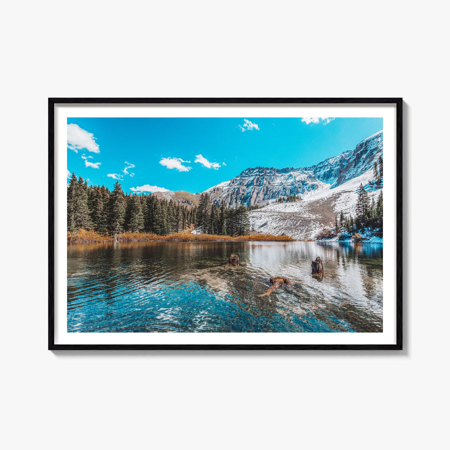 Telluride colorful photo poster of Colorado, USA – horizontal wall art, unframed print shown in interior mockup
