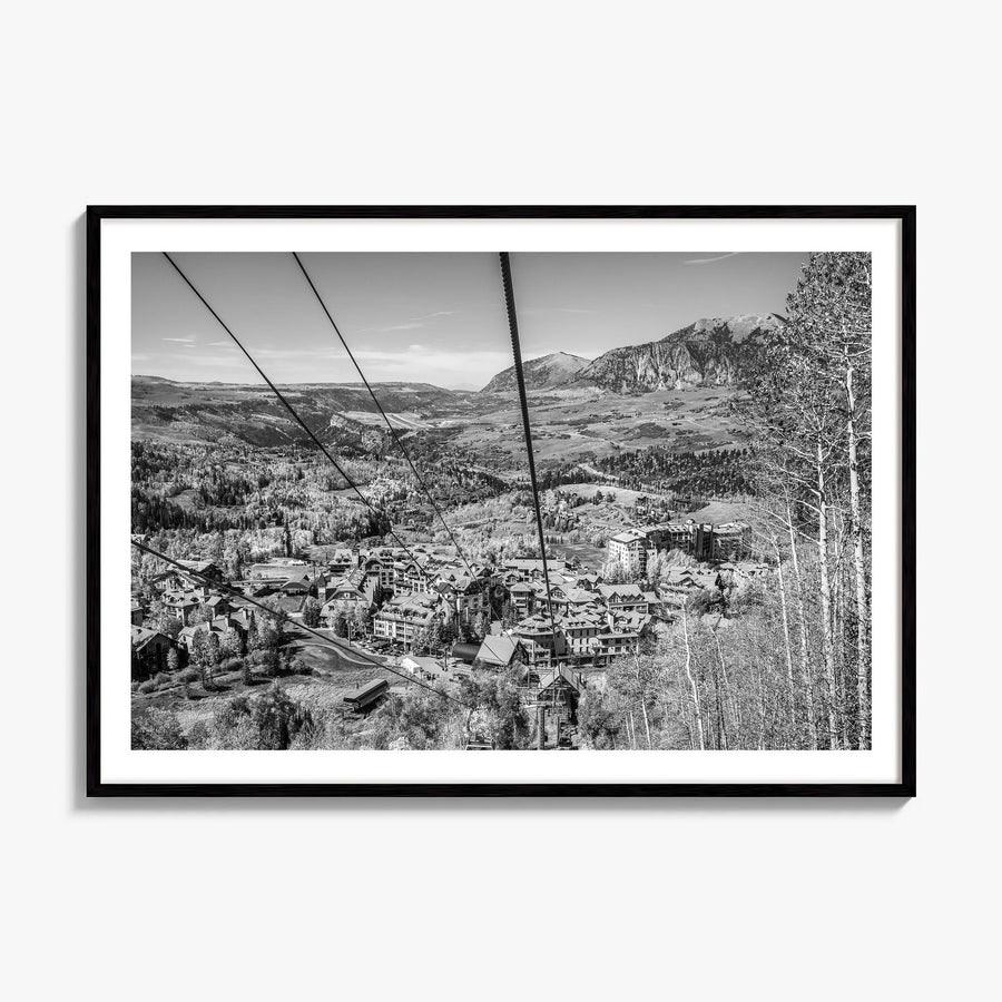 Telluride Photo Poster, framed poster mockup, white border