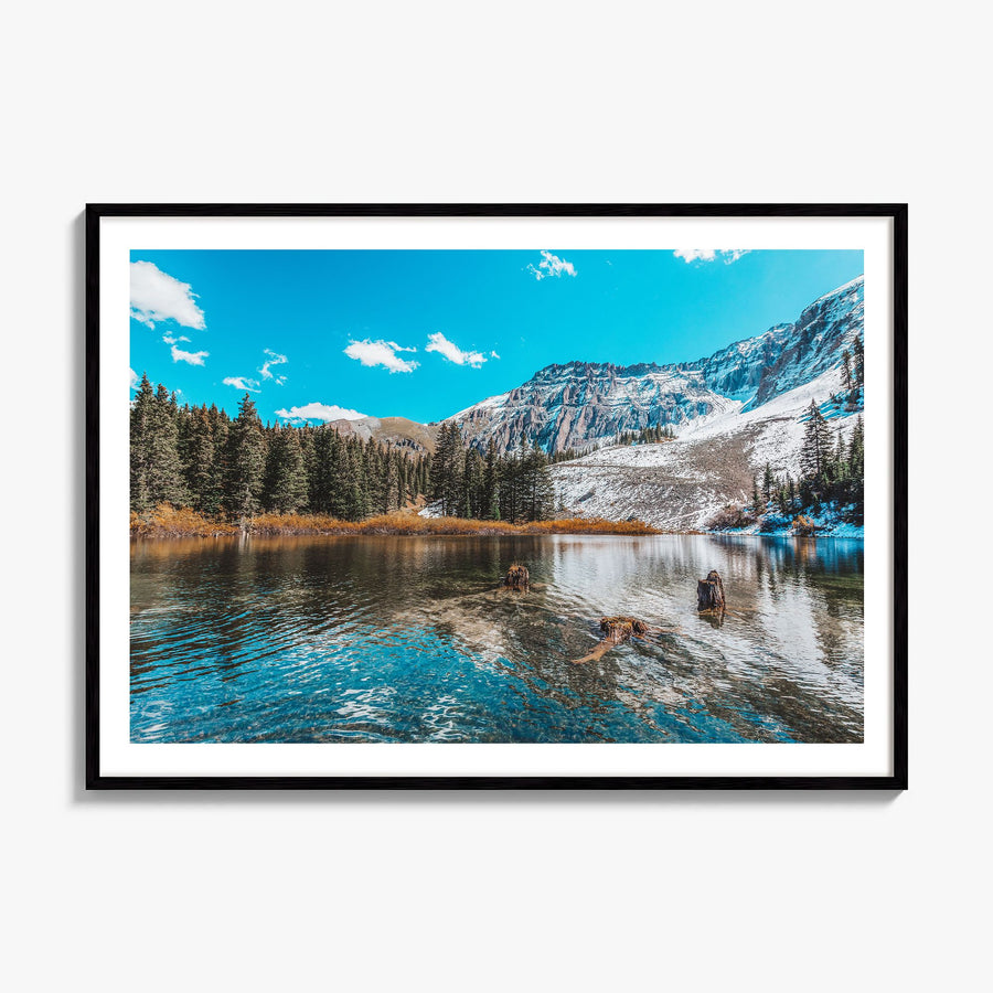 Telluride Photo Poster, framed poster mockup, white border