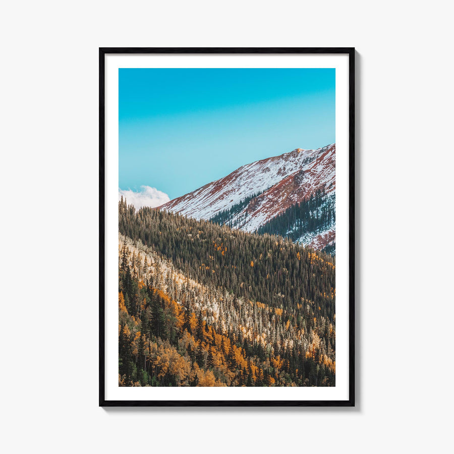 Telluride no. 2 colorful photo poster of Colorado, USA – vertical wall art, unframed print shown in interior mockup