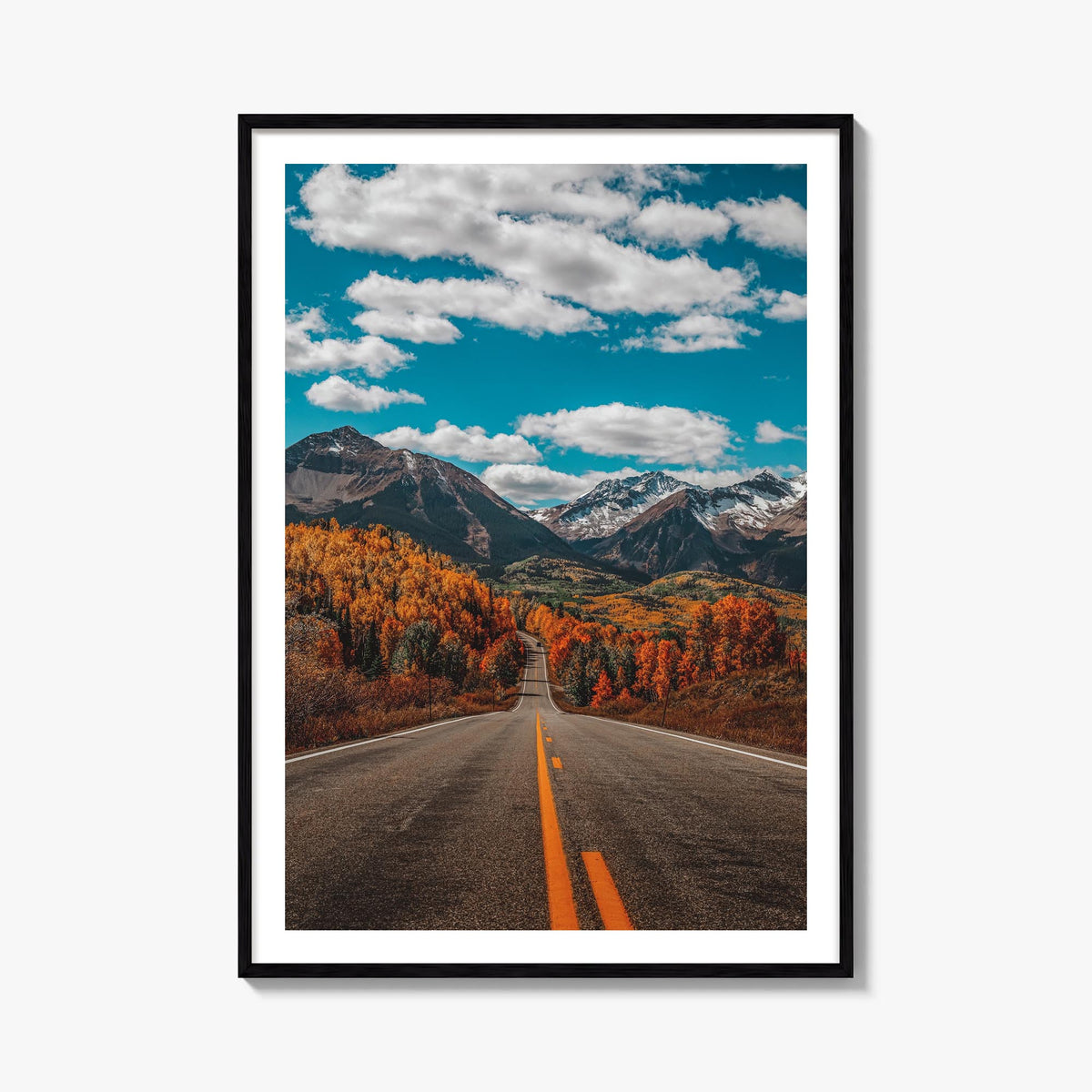 Telluride no. 3 colorful photo poster of Colorado, USA – vertical wall art, unframed print shown in interior mockup