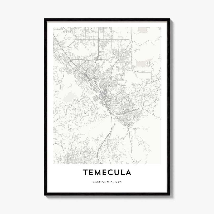 Temecula Map Poster, framed poster mockup